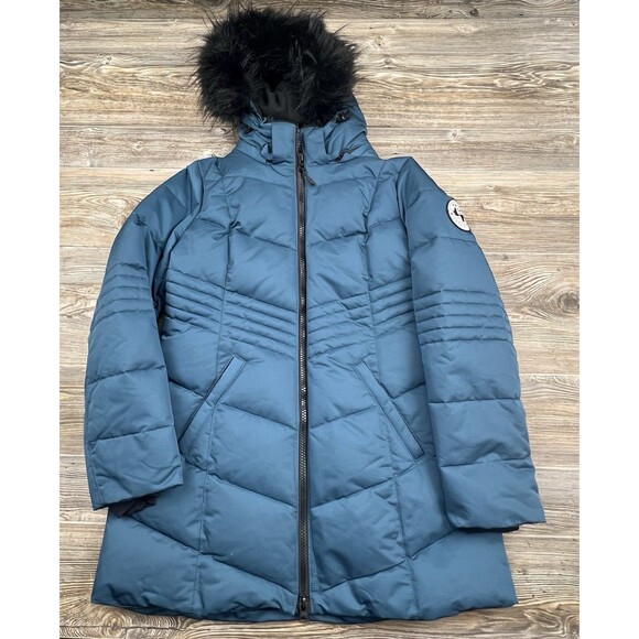 Arctic Expedition Blue Parka Size Small Jacket Quilted Down Outdoors Winter Ski - Picture 1 of 16